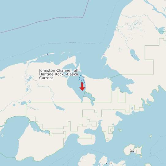 Johnston Channel, off Halftide Rock, Alaska Current map