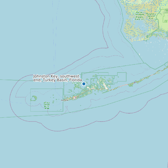 Map of Johnston Key, southwest end, Turkey Basin, Florida Tide Prediction Station