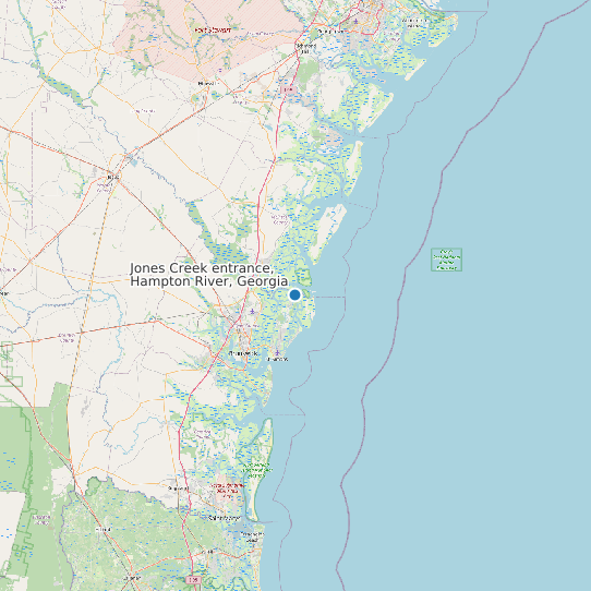 Jones Creek entrance, Hampton River, Georgia map