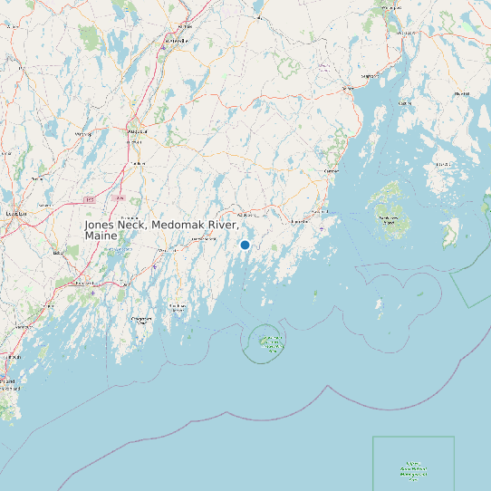 Jones Neck, Medomak River, Maine map