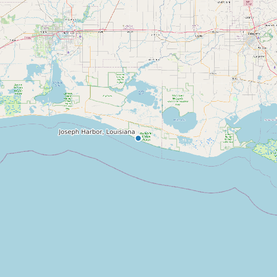 Map of Joseph Harbor, Louisiana Tide Prediction Station