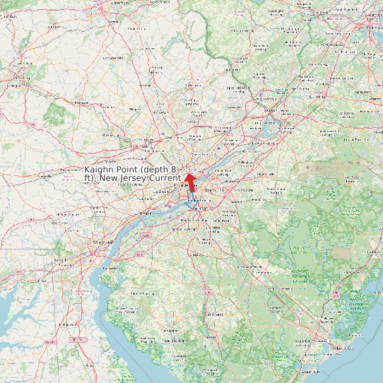 Kaighn Point (depth 8 ft), New Jersey Current map