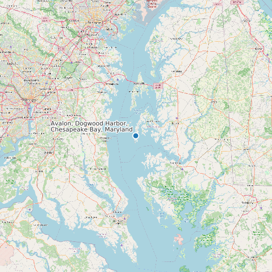 Avalon, Dogwood Harbor, Chesapeake Bay, Maryland map