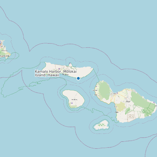 Kamalo Harbor, Molokai Island, Hawaii map
