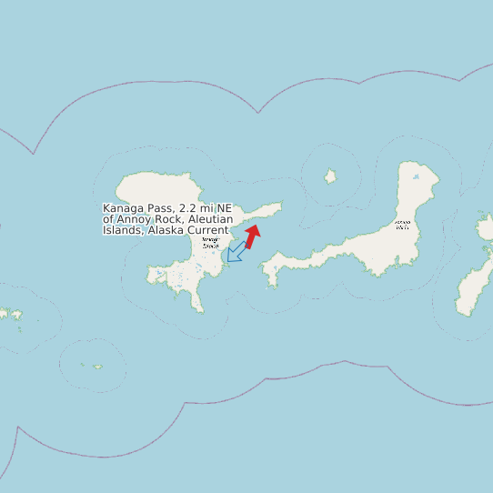 Kanaga Pass, 2.2 mi NE of Annoy Rock, Aleutian Islands, Alaska Current map