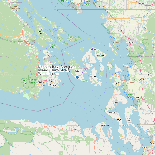 Kanaka Bay, San Juan Island, Haro Strait, Washington map