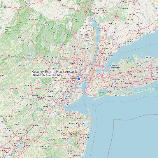 Kearny Point, Hackensack River, New Jersey map