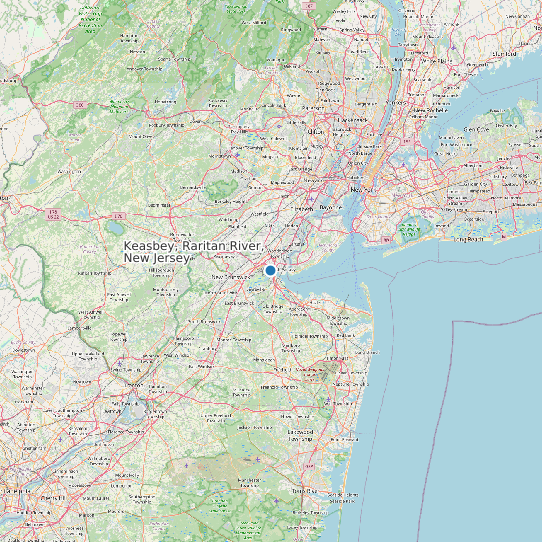 Map of Keasbey, Raritan River, New Jersey Tide Prediction Station