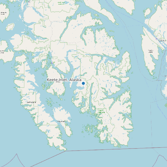 Map of Keete Inlet, Alaska Tide Prediction Station