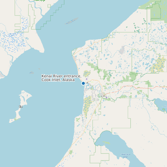 Kenai River entrance, Cook Inlet, Alaska map