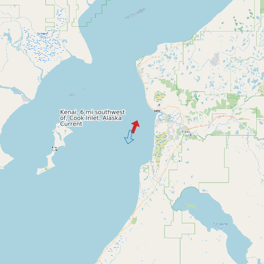 Kenai, 6 mi southwest of, Cook Inlet, Alaska Current map