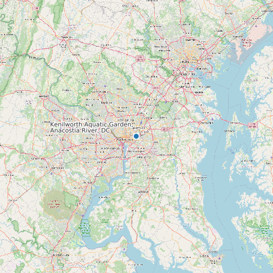Kenilworth Aquatic Garden, Anacostia River, DC map