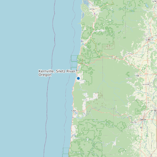 Kernville, Siletz River, Oregon map
