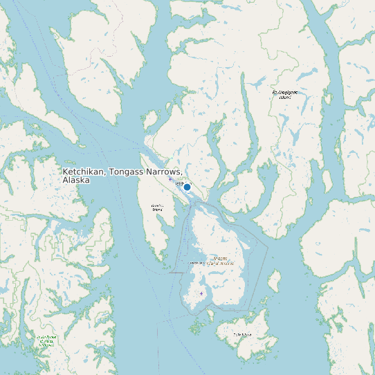 Ketchikan, Tongass Narrows, Alaska map
