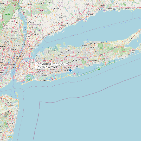 Babylon, Great South Bay, New York map