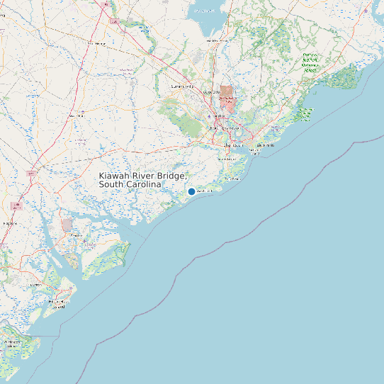 Kiawah River Bridge, South Carolina map