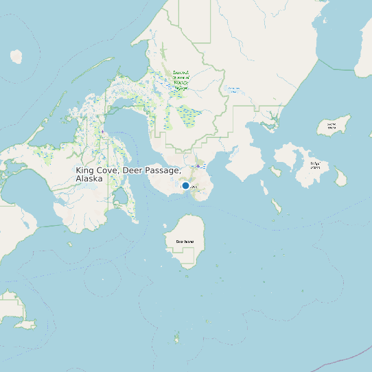 Map of King Cove, Deer Passage, Alaska Tide Prediction Station
