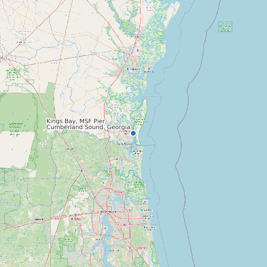 Kings Bay, MSF Pier, Cumberland Sound, Georgia map