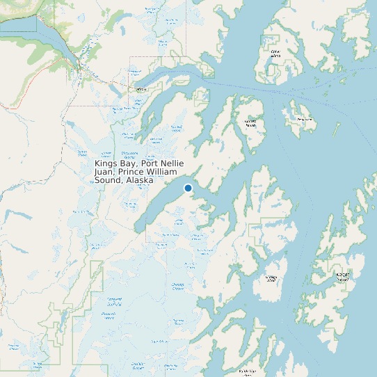 Kings Bay, Port Nellie Juan, Prince William Sound, Alaska map