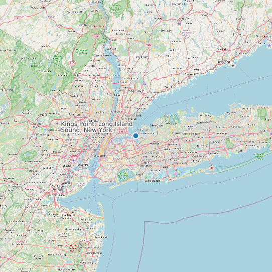 Kings Point, Long Island Sound, New York map