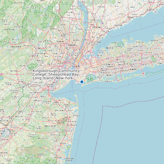 Kingsborough Community College, Sheepshead Bay, Long Island, New York map