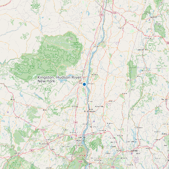 Kingston, Hudson River, New York map