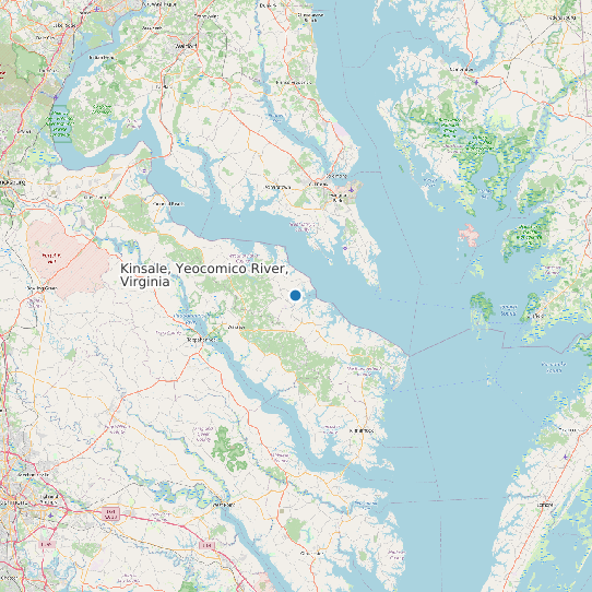 Kinsale, Yeocomico River, Virginia map