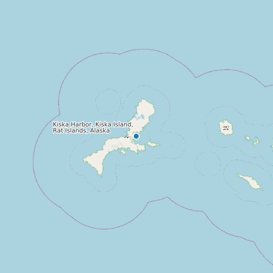 Kiska Harbor, Kiska Island, Rat Islands, Alaska map