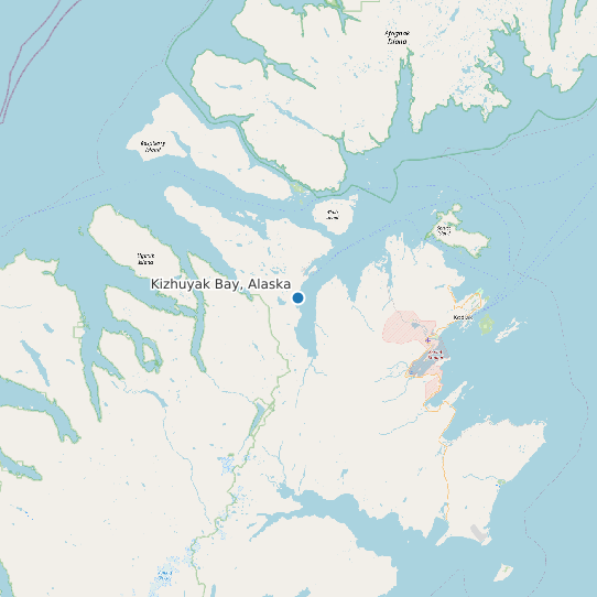 Kizhuyak Bay, Alaska map