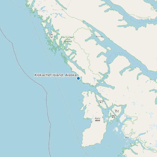Klokachef Island, Alaska map