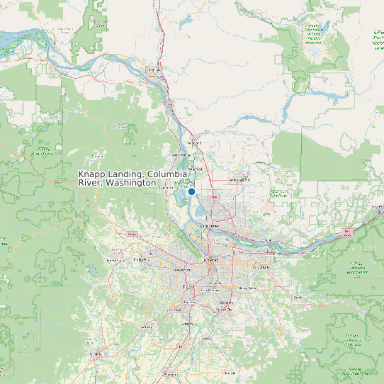 Knapp Landing, Columbia River, Washington map