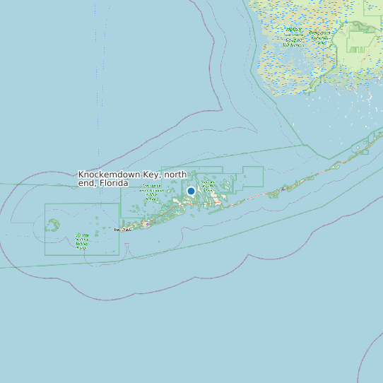 Knockemdown Key, north end, Florida map