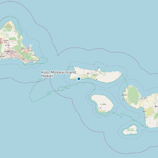 Kolo, Molokai Island, Hawaii map
