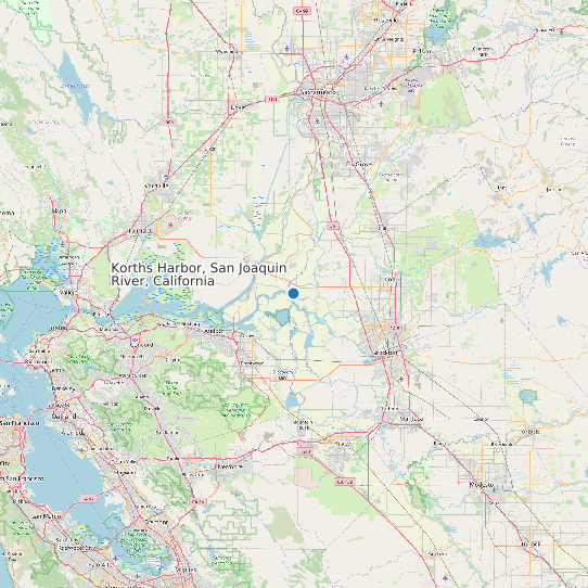 Korths Harbor, San Joaquin River, California map