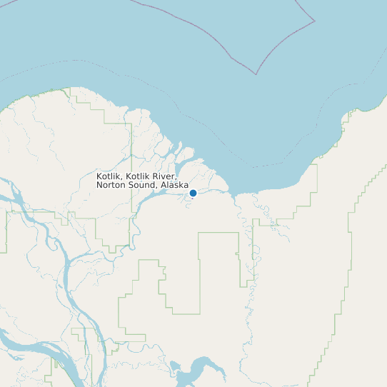 Map of Kotlik, Kotlik River, Norton Sound, Alaska Tide Prediction Station