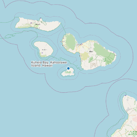 Map of Kuheia Bay, Kahoolawe Island, Hawaii Tide Prediction Station