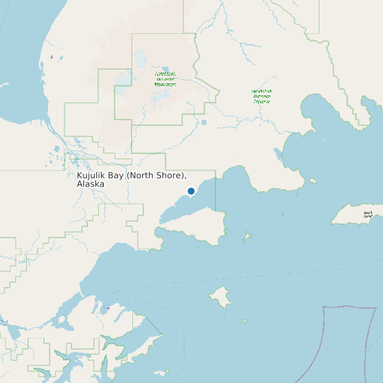 Map of Kujulik Bay (North Shore), Alaska Tide Prediction Station
