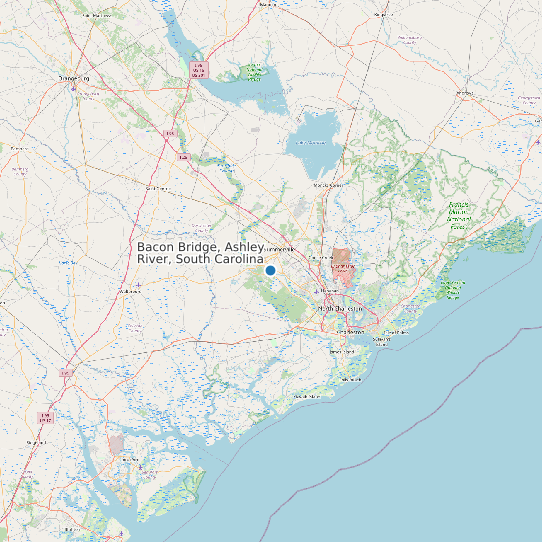 Bacon Bridge, Ashley River, South Carolina map