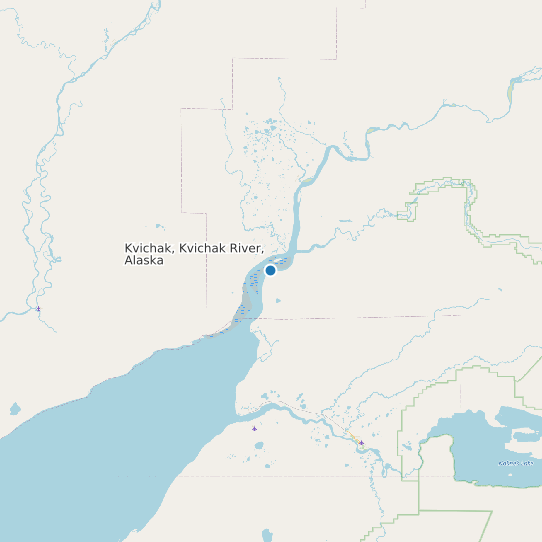 Map of Kvichak, Kvichak River, Alaska Tide Prediction Station