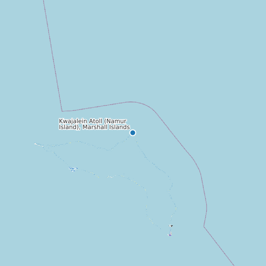 Kwajalein Atoll (Namur Island), Marshall Islands map