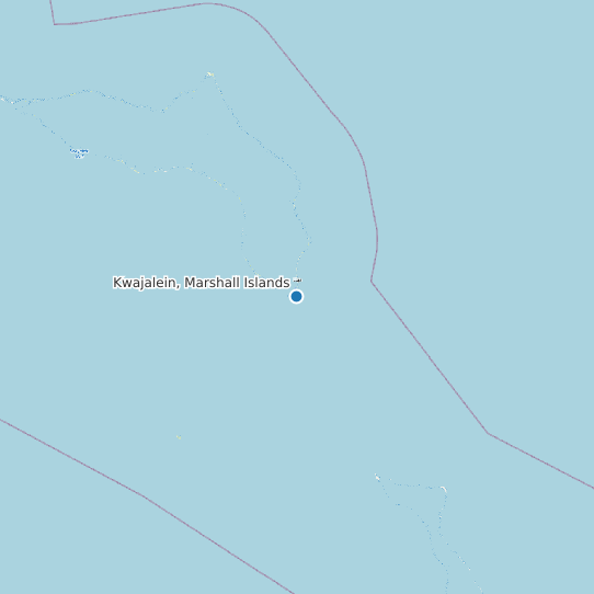 Map of Kwajalein, Marshall Islands Tide Prediction Station