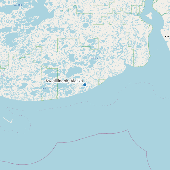 Map of Kwigillingok, Alaska Tide Prediction Station
