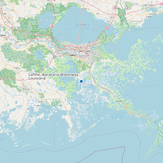 Map of Lafitte, Barataria Waterway, Louisiana Tide Prediction Station
