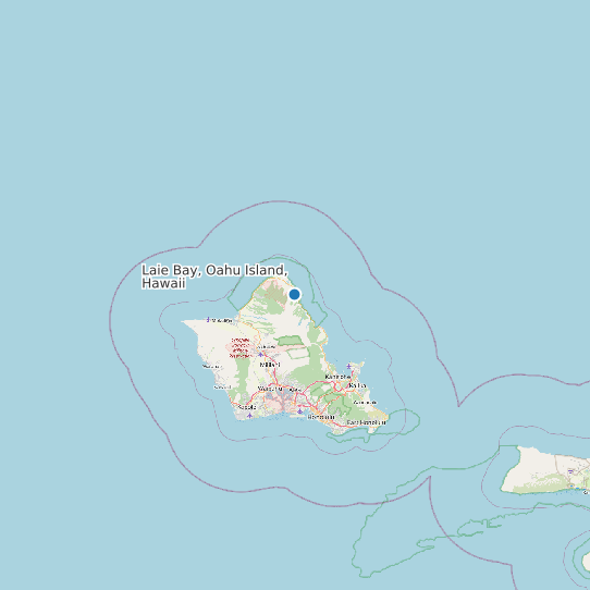 Laie Bay, Oahu Island, Hawaii map
