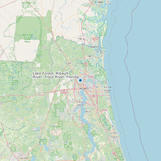 Lake Forest, Ribault River, Trout River, Florida map