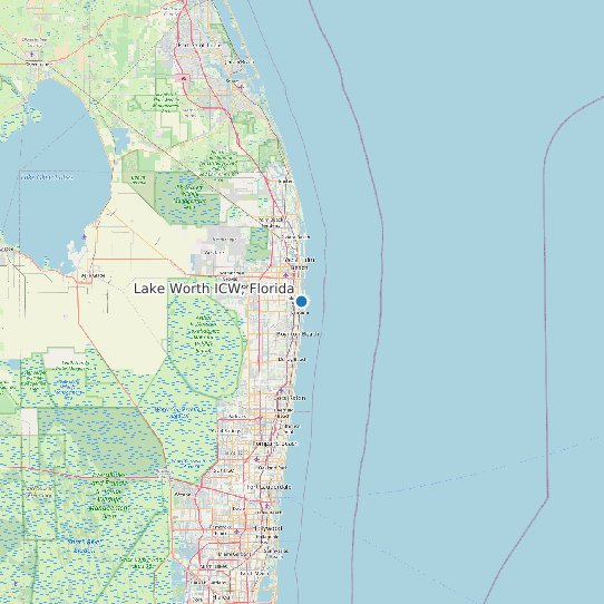 Map of Lake Worth ICW, Florida Tide Prediction Station
