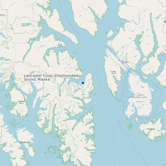 Lancaster Cove, Cholmondeley Sound, Alaska map