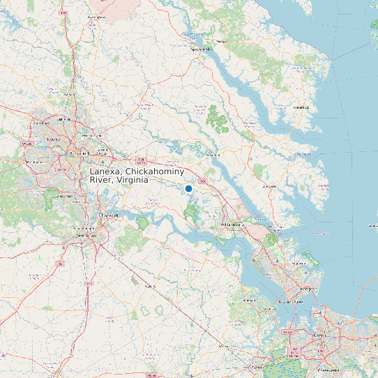 Lanexa, Chickahominy River, Virginia map