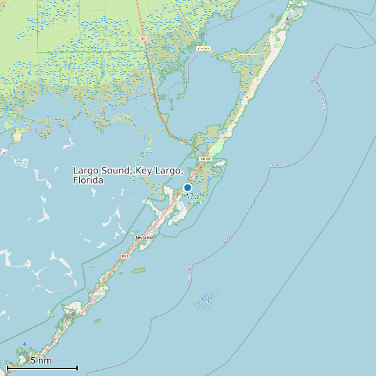 Map of Largo Sound, Key Largo, Florida Tide Prediction Station