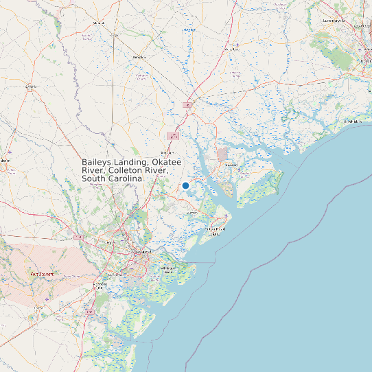 Baileys Landing, Okatee River, Colleton River, South Carolina map